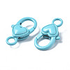 Spray Painted Eco-Friendly Alloy Lobster Claw Clasps PALLOY-T080-04E-NR-3