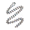 Faceted Rondelle Handmade Electroplate Glass Beads Chains AJEW-JB00130-01-2
