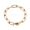 304 Stainless Steel Paperclip Chains Bracelets for Women BJEW-K237-21G-4