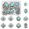10Pcs 10 Styles Tibetan Style Alloy Pendants FIND-CJ0002-17-3