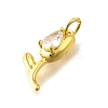 Brass Micro Pave Cubic Zirconia Pendants KK-Z102-01G-01-3