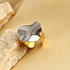 304 Stainless Steel Open Cuff Rings RJEW-K258-08GP-04-1