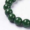 Natural Mashan Jade Beaded Stretch Bracelet BJEW-P207-28-8mm-2