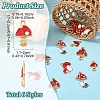12Pcs 6 Styles Autumn Theme Mushroom Eco-Friendly Alloy Enamel Pendants ENAM-YW0005-88-3