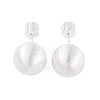 Round Ball Drawbench Brass Ear False Plugs for Women LS-EJEW-G391-24C-S-2