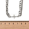 Gothic Style 304 Stainless Steel Link Double Layer Necklaces for Men FS-WG470F1-05-3