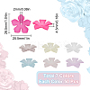 350Pcs 7 Colors Transparent Acrylic Bead Caps MACR-SP0001-14-2