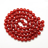 Baking Paint Crackle Glass Beads Strands X-DGLA-Q023-6mm-YS31-2