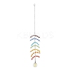 Faceted Round Glass Pendants Decoration HJEW-TA00023-2