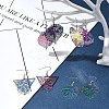 DIY Leaf 201 Stainless Steel Etched Metal Embellishments Dangle Earring Jewelry Making Kits DIY-FS0007-45-8