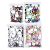 Mixed Pattern Half Round/Dome Printed Glass Cabochons GLAA-T029-16A-1