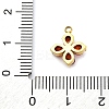 304 Stainless Steel Micro Pave Cubic Zirconia Pendants X-STAS-U042-06G-06-3