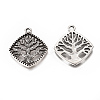 Tibetan Style Alloy Tree Pendants TIBEP-GC172-AS-NR-2