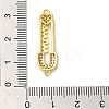 Rack Plating Brass Micro Pave Clear Cubic Zirconia Connector Charms KK-K377-32G-3