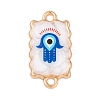 Alloy Blue Enamel Connector Charms ENAM-Z012-02B-G-1