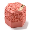 Embossed Hexagon Plastic Rings Storage Boxes LS-CON-P020-C02-2