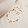 Shell Pearl Beaded Bracelets BJEW-G724-04G-2