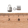 304 Stainless Steel Fold Over Crimp Cord Ends STAS-P434-05F-P-3