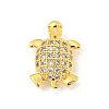 Rack Plating Brass Micro Pave Clear Cubic Zirconia Beads KK-P277-30G-1