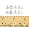 20Pcs 10 Styles Brass Pave Clear Cubic Zirconia Charms ZIRC-FS0001-03-5