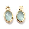 Eco-Friendly Brass with Glass Pendants KK-K268-01M-2