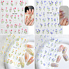 6 Sheets 6 Styles Tulip Pattern Self Adhesive PET Nail Art Stickers Decals MRMJ-SP0001-20-7