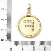 Brass Micro Pave Clear Cubic Zirconia Pendants KK-L253-17G-F-3
