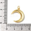 Moon Rack Plating Brass Micro Pave Cubic Zirconia Enamel Pendants KK-G504-06G-04-3