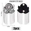 2Pcs Detachable Iron Tassel Epaulettes FIND-FH0005-43B-2
