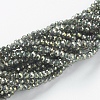 Electroplate Glass Beads Strands GLAA-F078-FR02-1