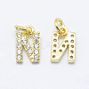 Brass Micro Pave Grade AAA Cubic Zirconia Charms X-ZIRC-P067-11G-N-NR-1