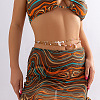 Bohemian Natural Cowrie Shell & Stone Chip & Glass Seed Beaded Double Layer Waist Belly Chains for Women FS-WG787E4-02-1