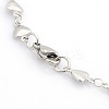 Tarnish Resistant Casual Style 304 Stainless Steel Heart Link Chain Bracelets LS-STAS-O036-05P-3