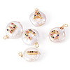 5Pcs 5 Styles Natural Cultured Freshwater Pearl Pendants PEAR-TA0001-30-2