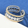 304 Stainless Steel Open Cuff Rings for Women RJEW-K301-04GP-3