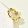 304 Stainless Steel Cubic Zirconia Cuff Open Rings for Women RJEW-Z122-02G-06-3
