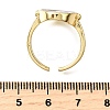 Brass Enamel Adjustable Cuff Rings RJEW-G349-01G-7