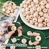 140Pcs 6 Styles Natural Wood European Beads WOOD-OC0003-58-4