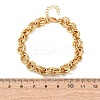 Twisted 304 Stainless Steel Double Ring Link Chains Bracelets for Women BJEW-G780-06G-02-5
