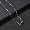 304 Stainless Steel Column Link Chain Necklaces for Women Men NJEW-A058-01P-1