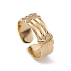 Ion Plating(IP) 304 Stainless Steel Cuff Rings RJEW-G285-81G-1