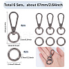 Teardrop Alloy Swivel Clasps PURS-SP0001-02B-2