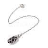 304 Stainless Steel Chain Macrame Pouch Empty Stone Holder Dowsing Pendulums PALLOY-JF02877-01-4