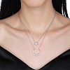925 Sterling Silver Tiered Necklaces NJEW-BB33982-3