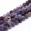 Natural Rutilated Quartz Beads Strands G-R446-8mm-01-1