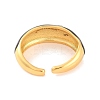Number 3 Brass Micro Pave Clear Cubic Zirconia Open Cuff Rings RJEW-U009-02A-G-3