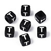 Initial Acrylic Horizontal Hole Beads X-OACR-ZX006-35T-1