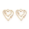 Brass Micro Pave Cubic Zirconia Pendants KK-T073-35G-1