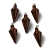 Natural Mahogany Obsidian Pendants G-Z055-02P-04-1