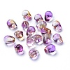 Transparent Glass Charms GLAA-O017-02E-1